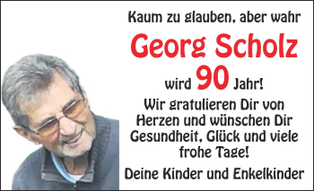 Glückwunschanzeige von Georg Scholz