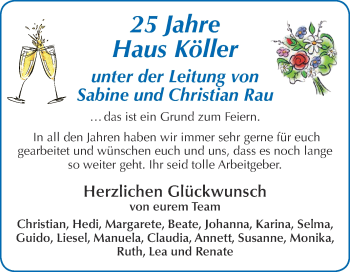 Glückwunschanzeige von Sabine und Christian Rau