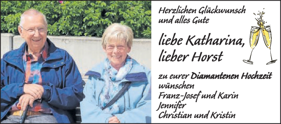 Glückwunschanzeige von Katharina und Horst 