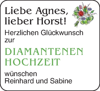Glückwunschanzeige von Agbes & Horst 
