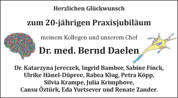 Glückwunschanzeige von Bernd  Daelen