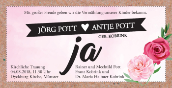 Glückwunschanzeige von Jörg und Antje Pott