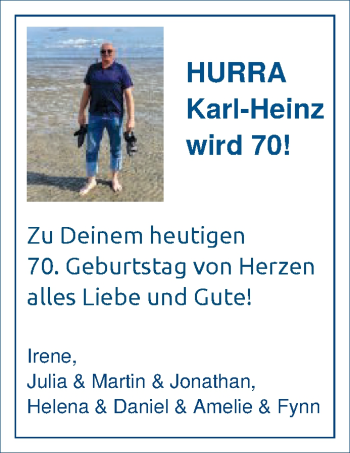 Glückwunschanzeige von Karl-Heinz 