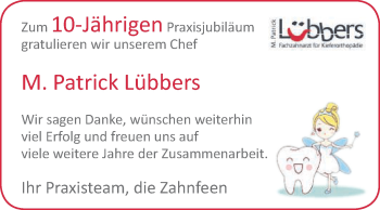 Glückwunschanzeige von M.Patrick Lübbers