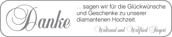 Glückwunschanzeige von Waltraud und Walfried Siegert