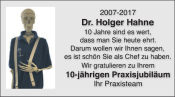 Glückwunschanzeige von Holger  Hahne