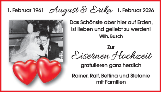 Zur Glückwunschseite von August und Erika 