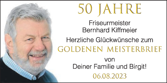 Zur Glückwunschseite von Bernhard Kiffmeier