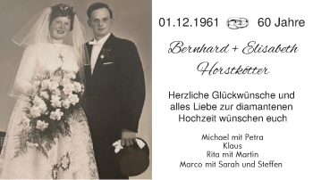 Zur Glückwunschseite von Bernhard und Elisabeth Horstkötter