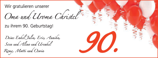 Zur Glückwunschseite von Christel 