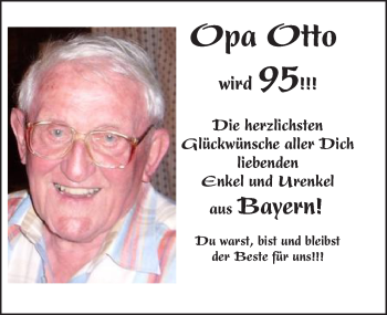 Glückwunschanzeige von Otto 