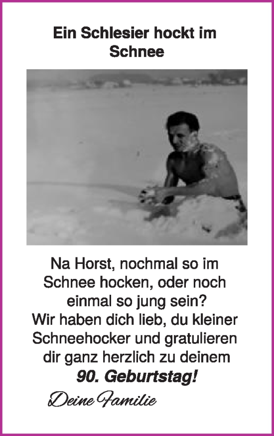 Zur Glückwunschseite von Horst 