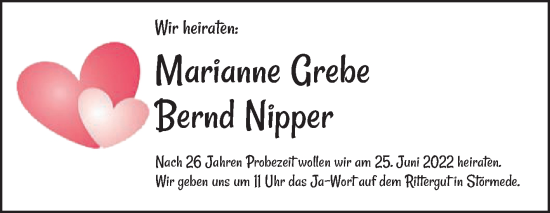 Zur Glückwunschseite von Marianne und Bernd Grebe und Nipper